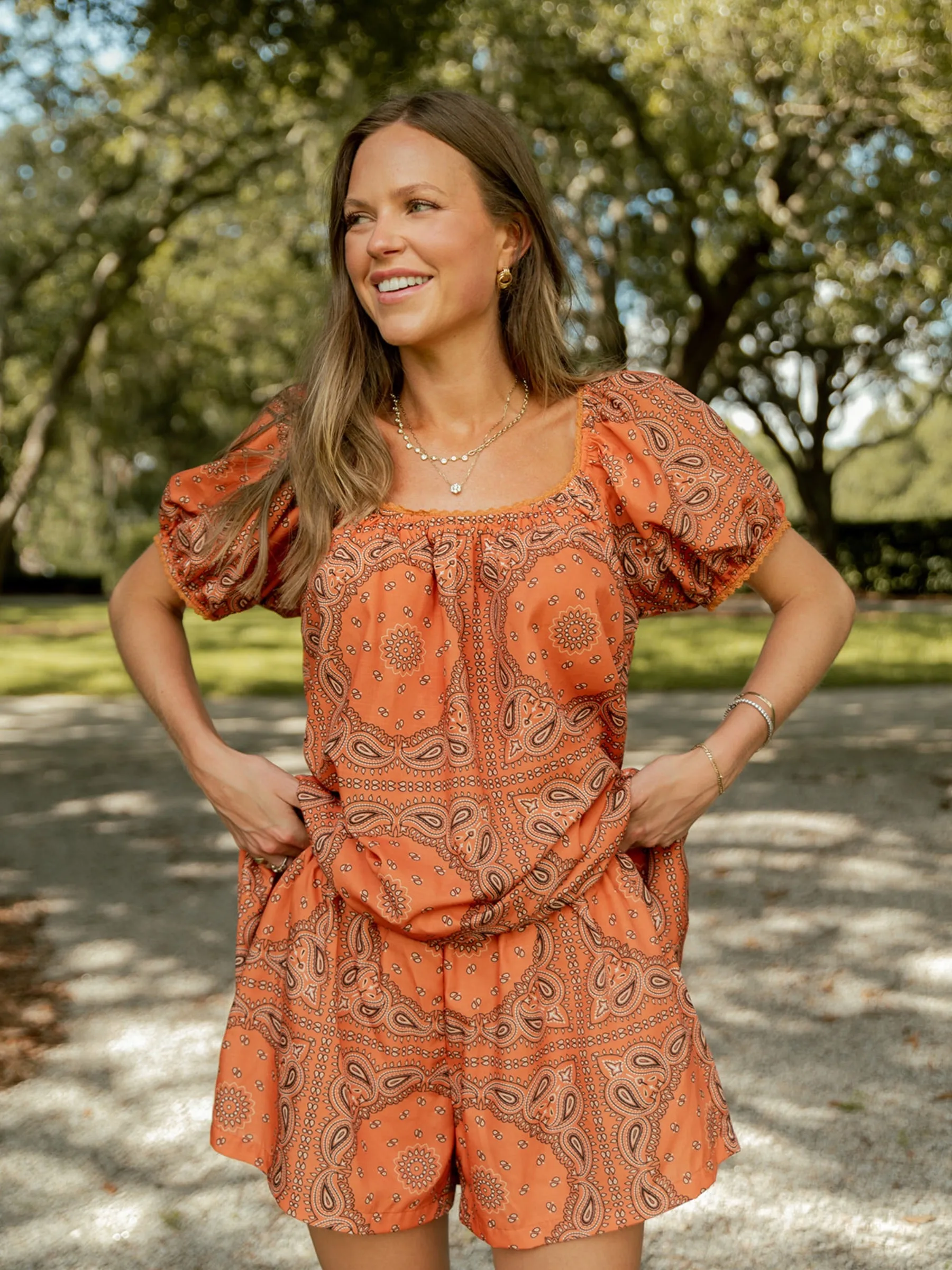 The Madeline Set - Burnt Orange Bandana sold by Darling Loungewear product image thumbnail 5