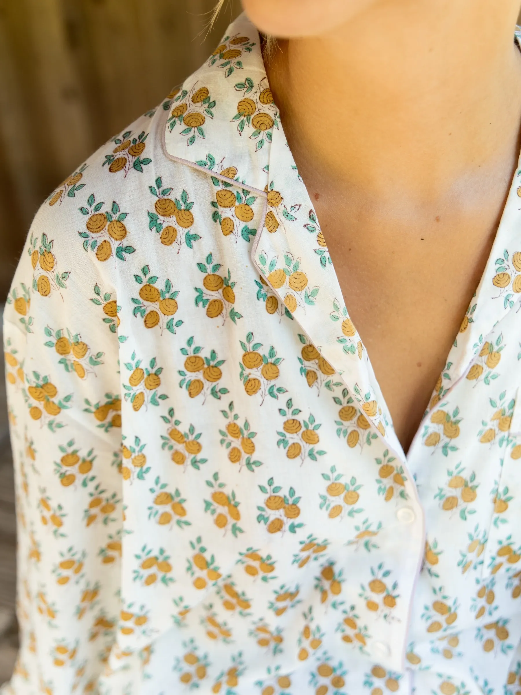 Citrus Garden Pajama Set - Long/Short sold by Darling Loungewear product image thumbnail 4