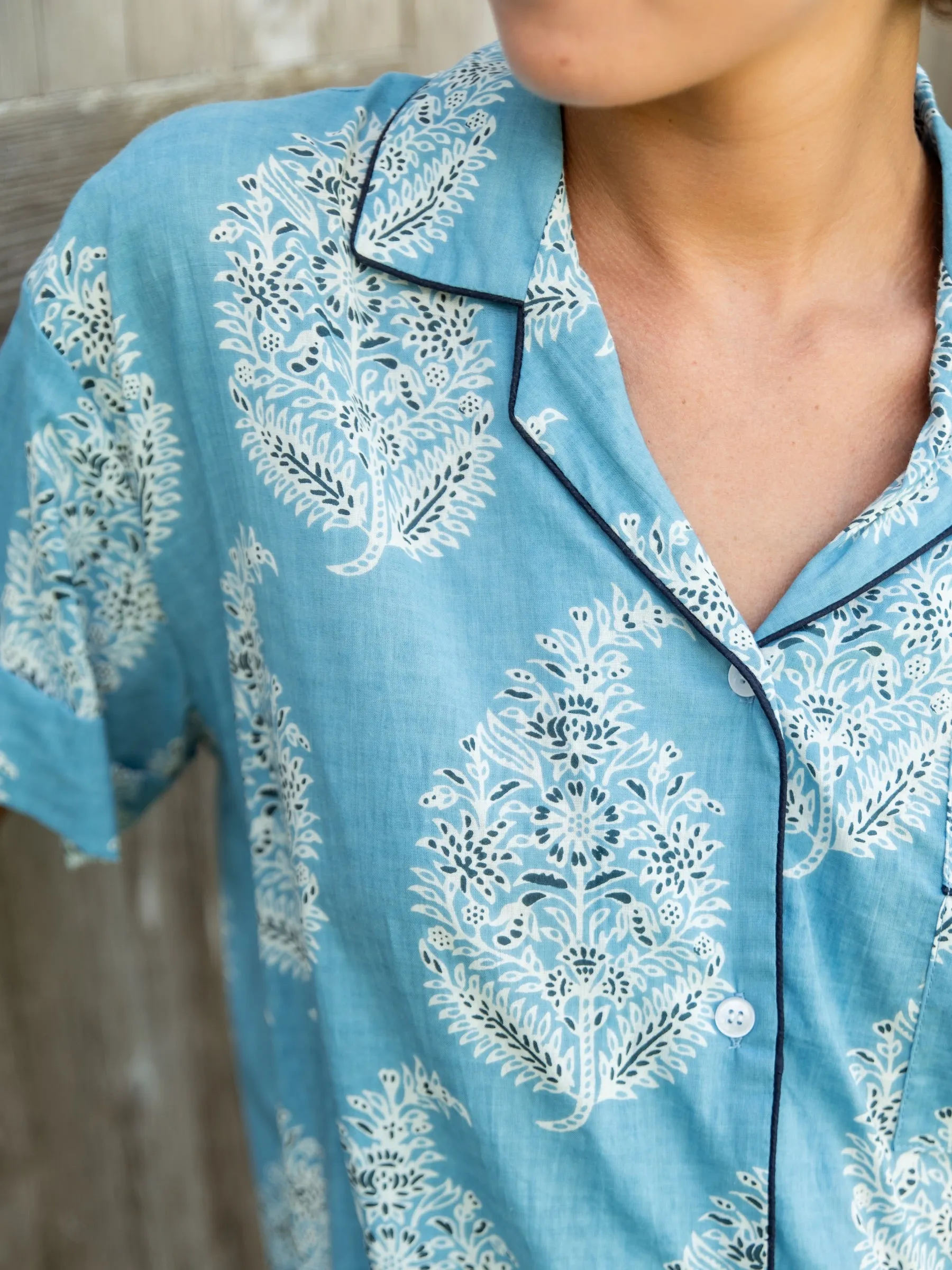 Carolina Paisley Pajama Set - Short / Short sold by Darling Loungewear product image thumbnail 3