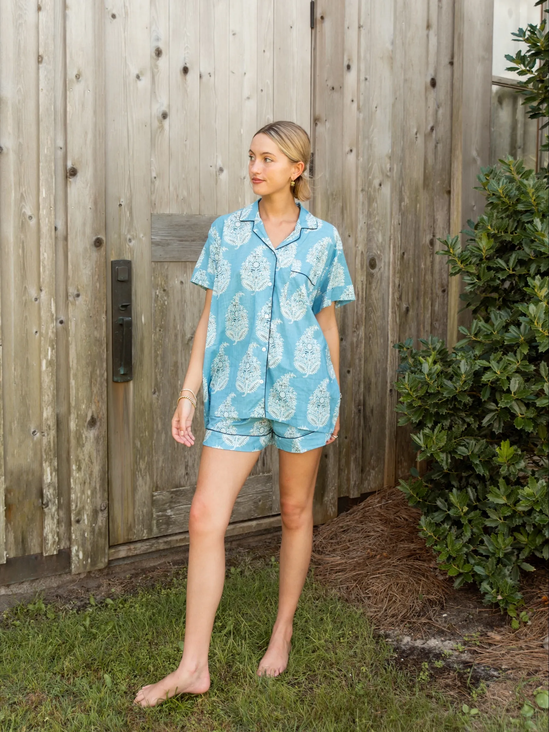 Carolina Paisley Pajama Set - Short / Short sold by Darling Loungewear product image thumbnail 2