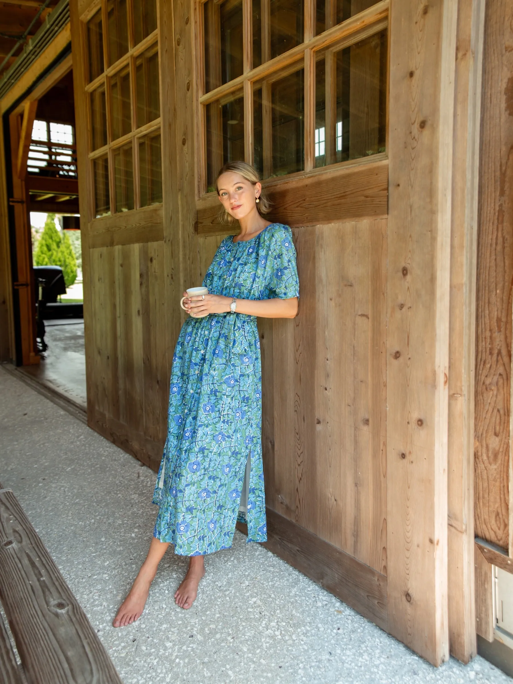The Scotty Dress - Teal Garden sold by Darling Loungewear product image thumbnail 4