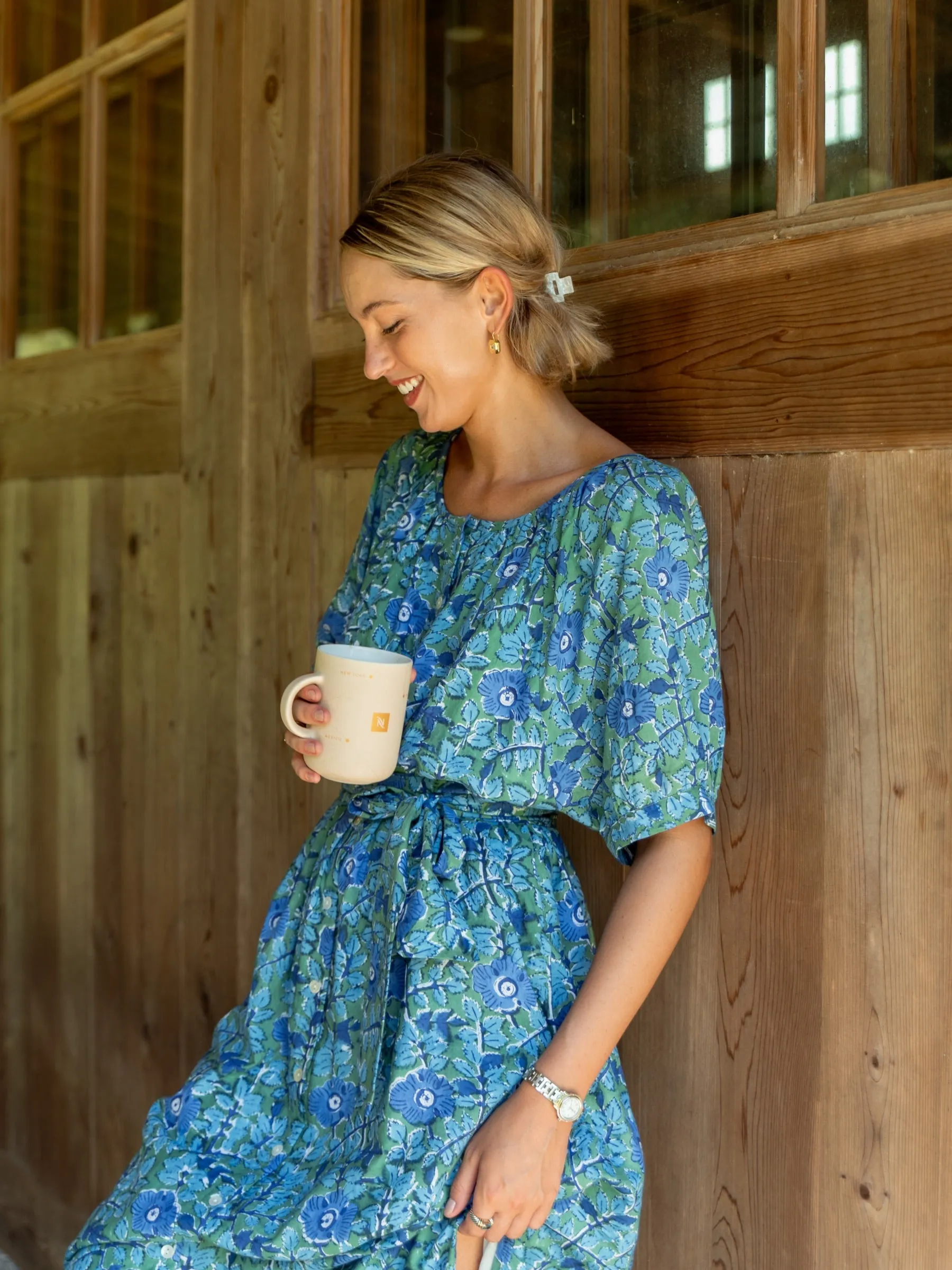 The Scotty Dress - Teal Garden sold by Darling Loungewear product image thumbnail 2