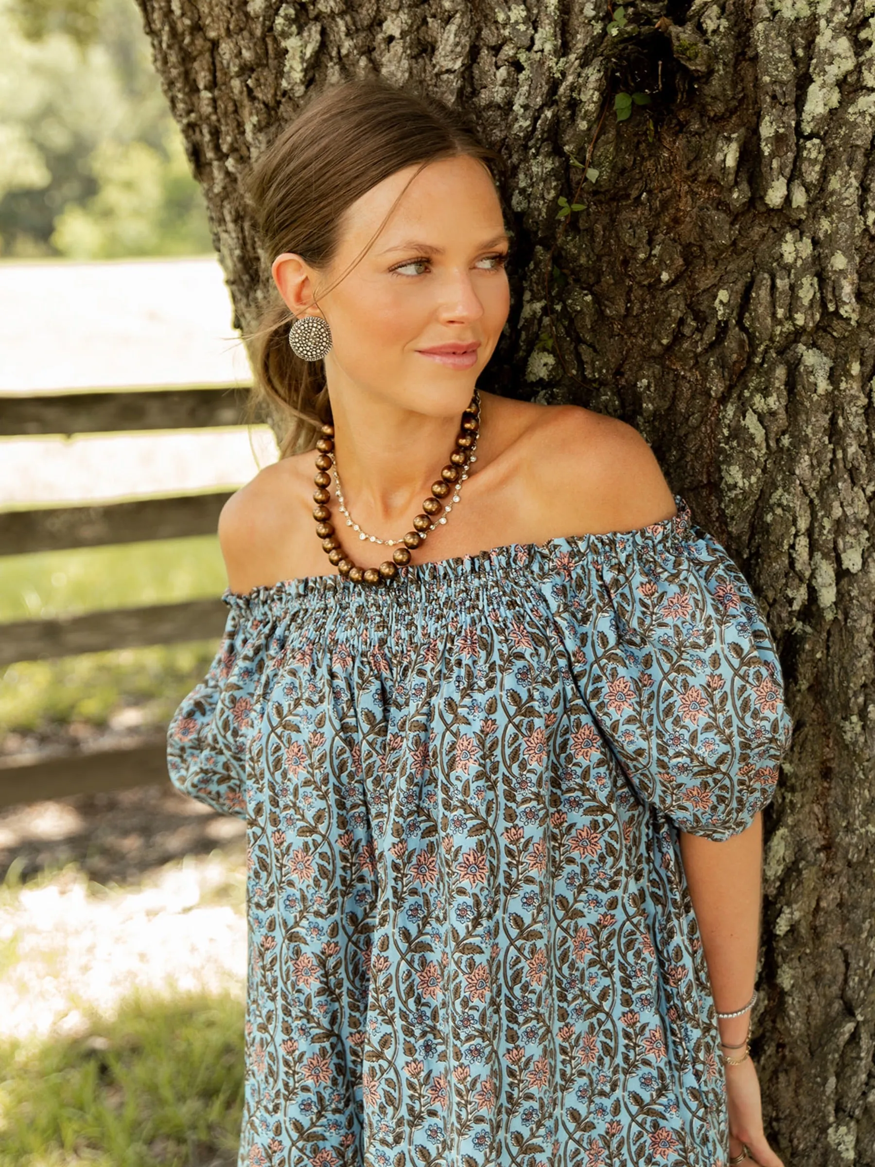 The Sweet and Short Set - Blue Woodland Bouquet sold by Darling Loungewear