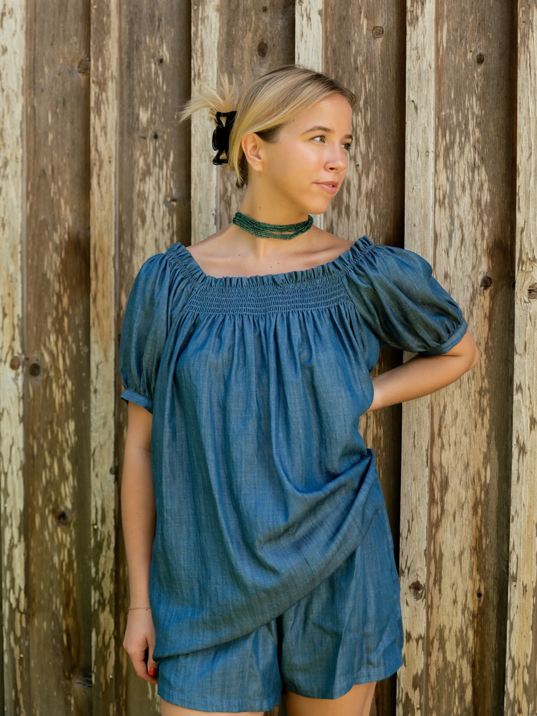 The Sweet and Short Set - Denim sold by Darling Loungewear product image thumbnail 4