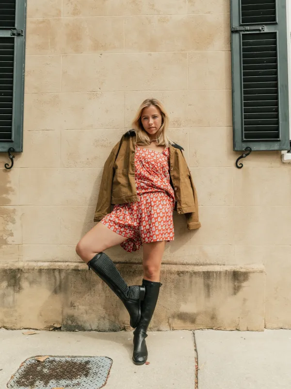 The Harriet Set - Red Gameday Paisley sold by Darling Loungewear