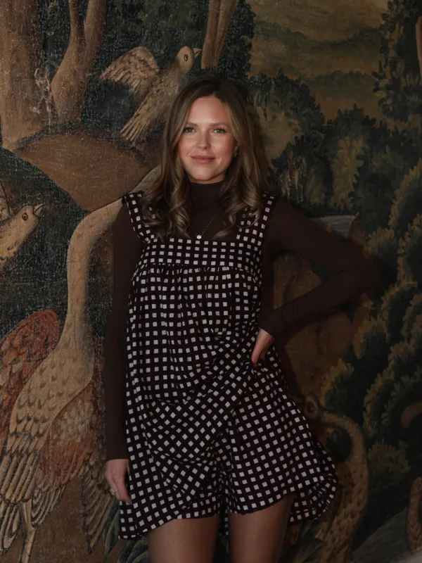 The Harriet Set - Chocolate Check sold by Darling Loungewear
