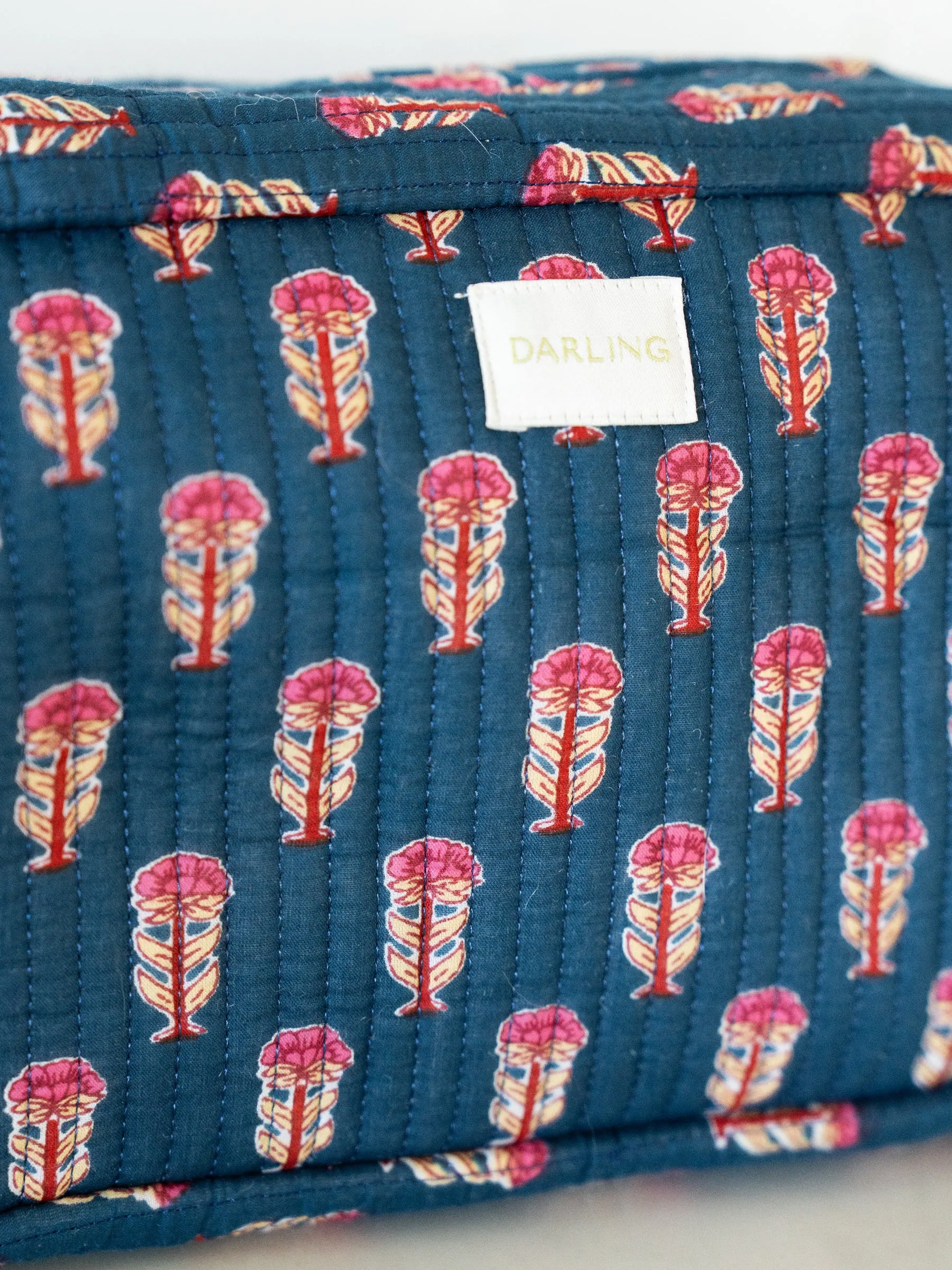 Quilted Cosmetic Pouch - Blue Ridge Floral sold by Darling Loungewear product image thumbnail 3