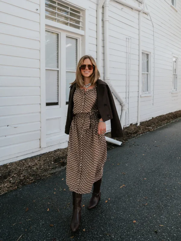 The Scotty Dress - Chestnut Bloom sold by Darling Loungewear