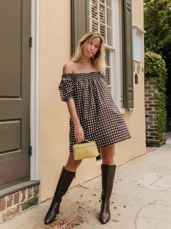 The Sweet and Short Set - Chocolate Check sold by Darling Loungewear