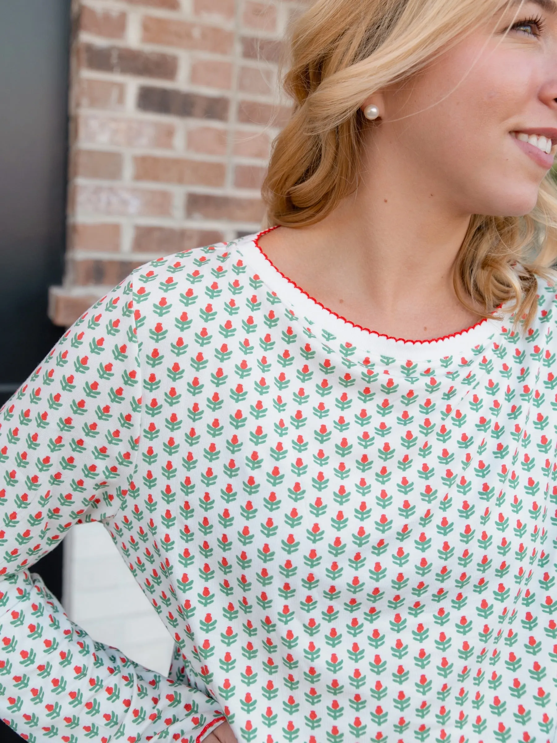 Hollyberry Long Long Pajama Set sold by Darling Loungewear product image thumbnail 5