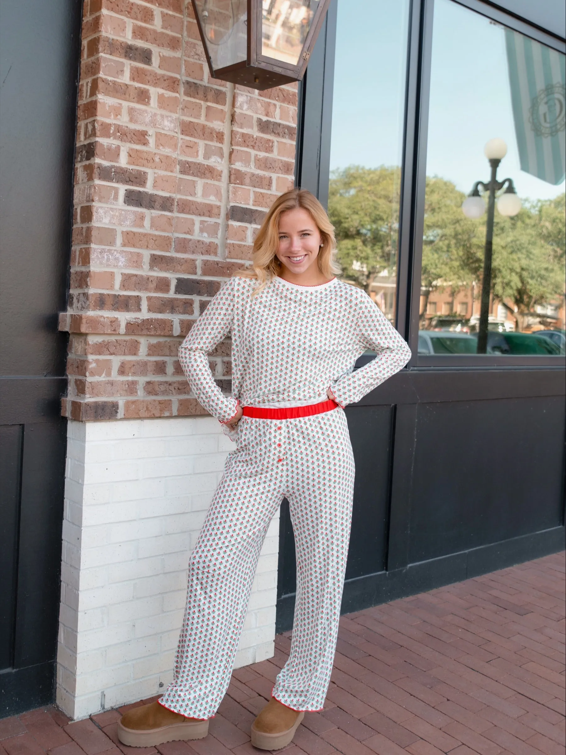 Hollyberry Long Long Pajama Set sold by Darling Loungewear