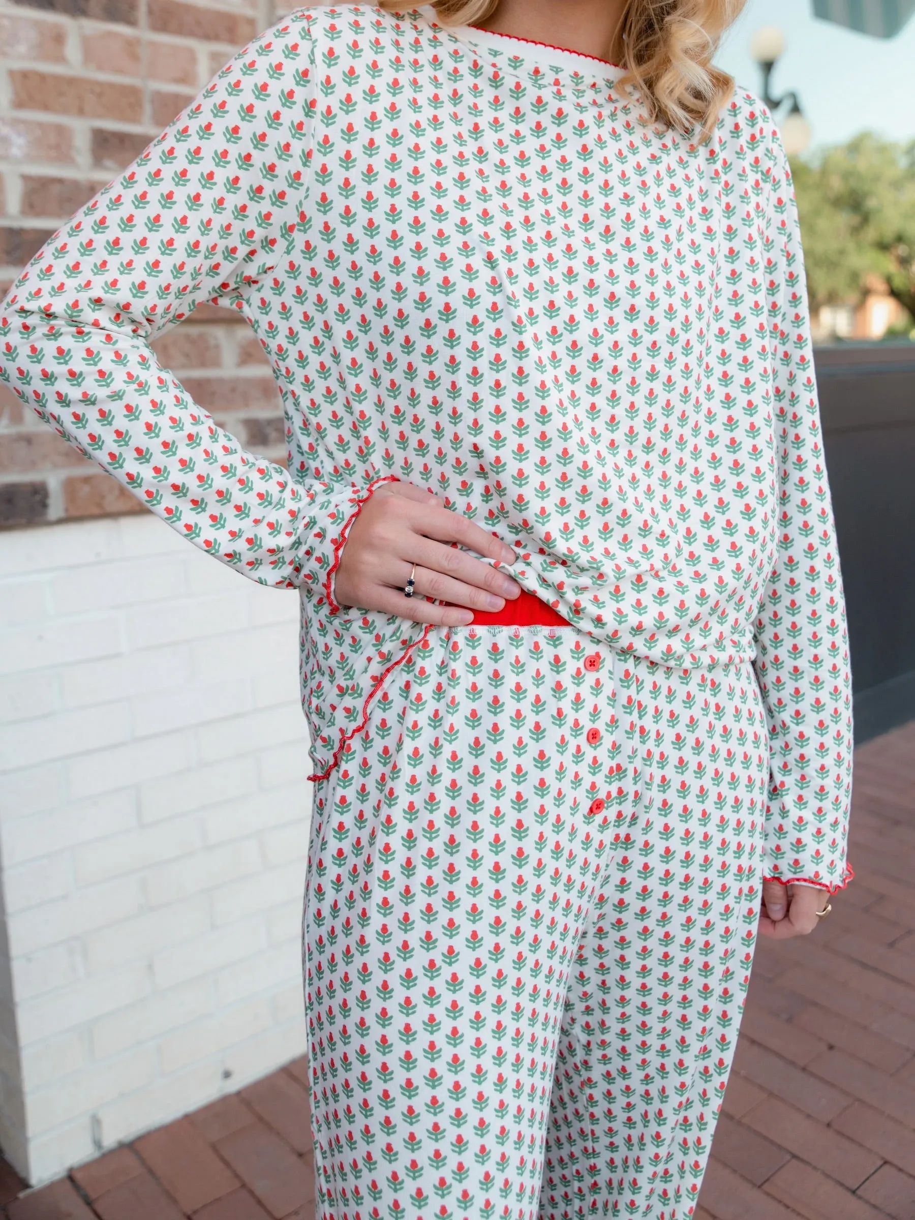 Hollyberry Long Long Pajama Set sold by Darling Loungewear product image thumbnail 3