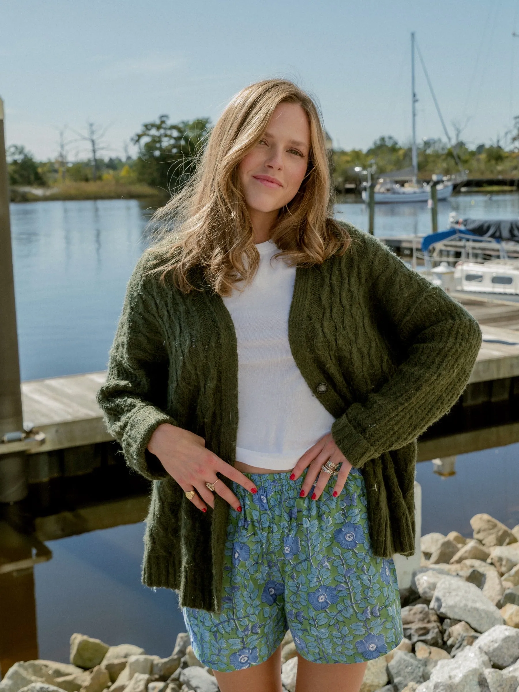 Boxer Shorts in Teal Garden sold by Darling Loungewear product image thumbnail 3