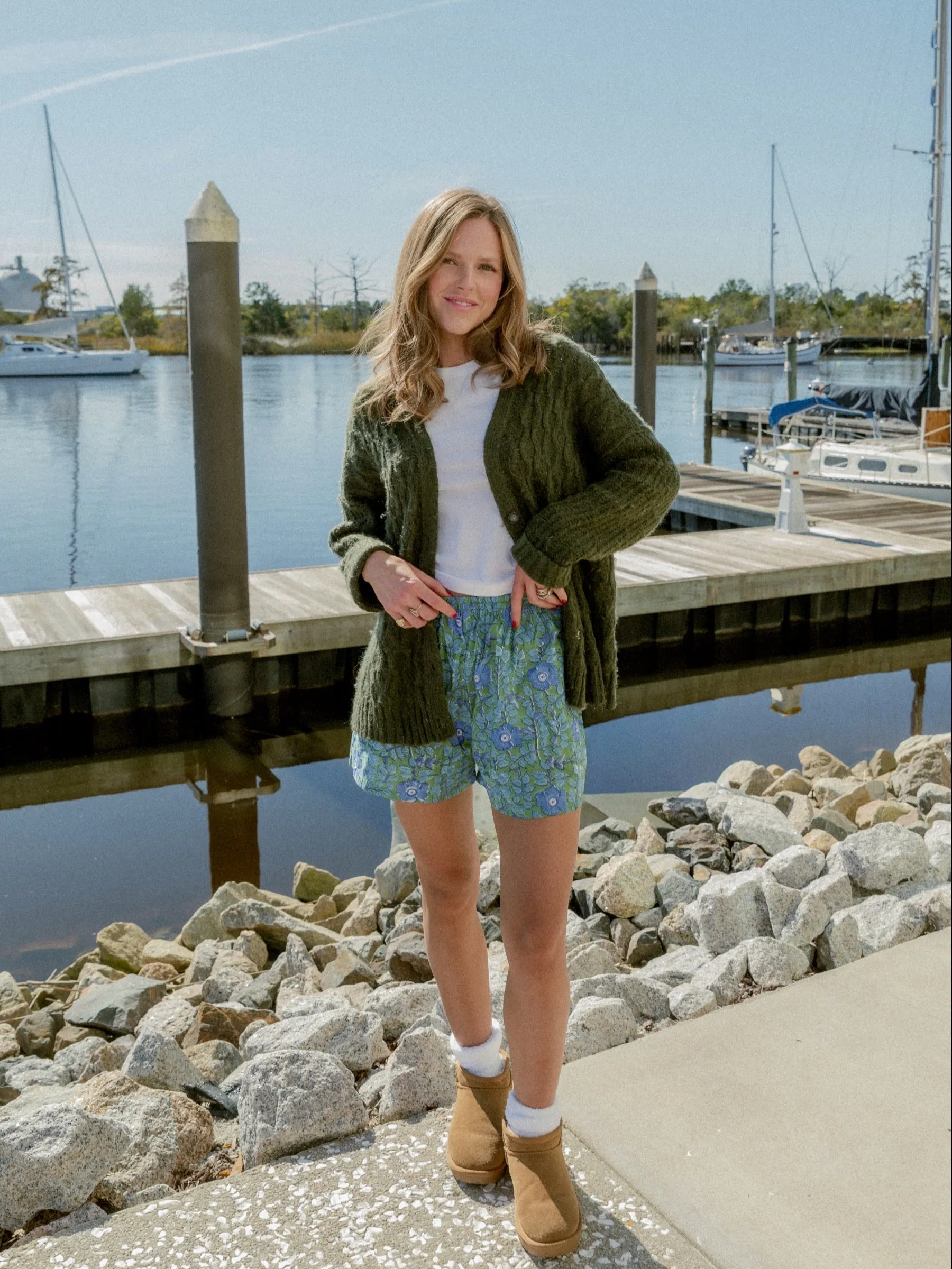 Boxer Shorts in Teal Garden sold by Darling Loungewear product image thumbnail 2