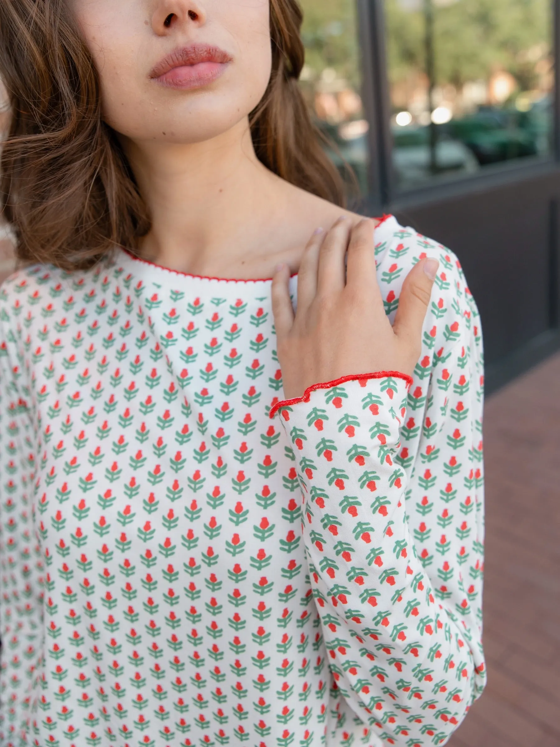 Hollyberry Long Short Pajama Set sold by Darling Loungewear product image thumbnail 3