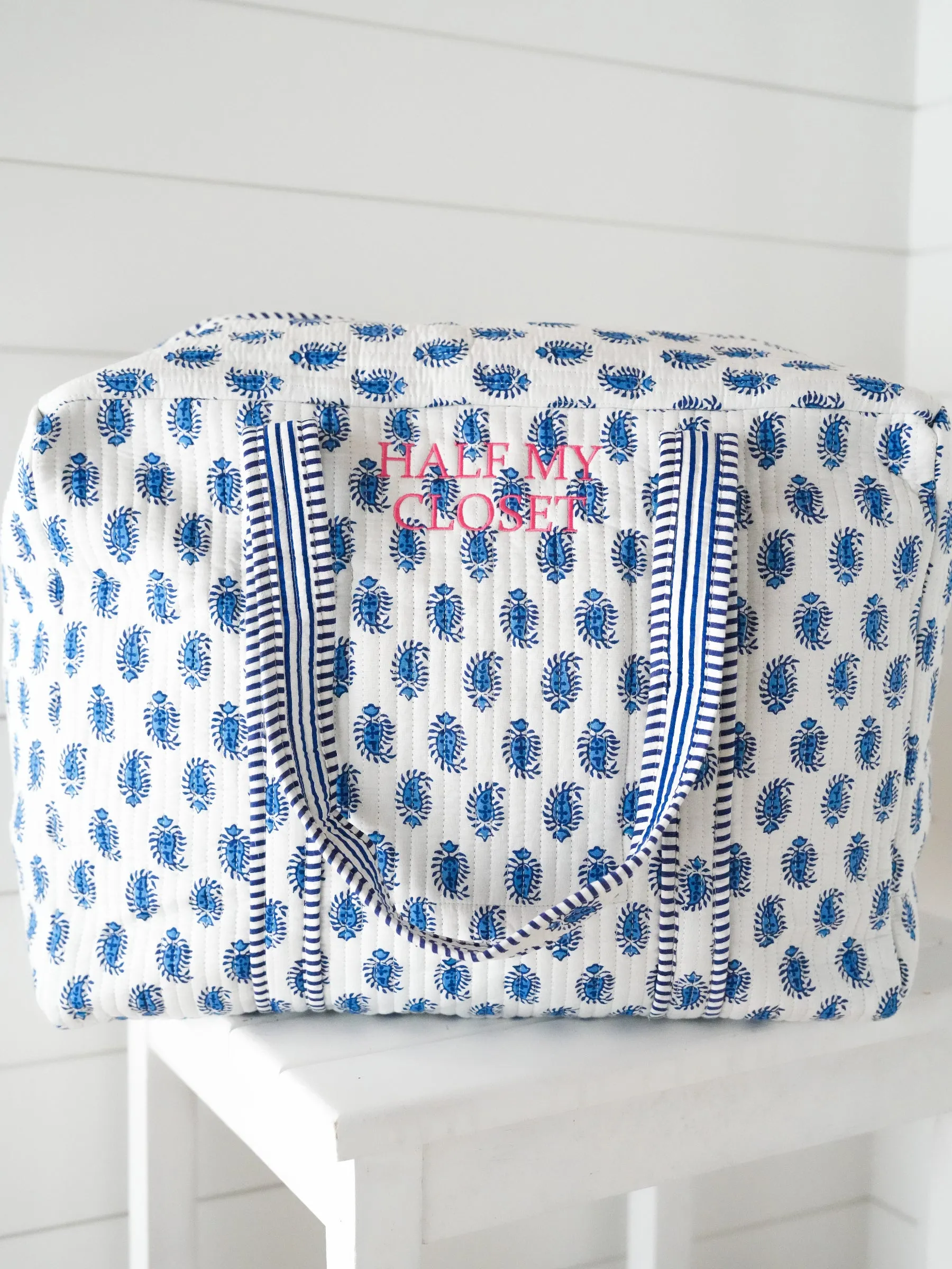 Weekender Bag - Blueberry Paisley "Half My Closet" sold by Darling Loungewear