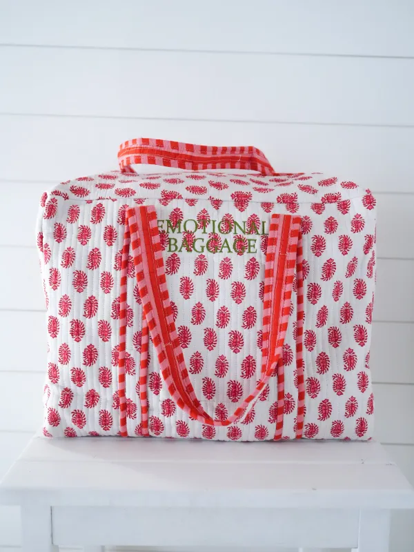 Weekender Bag - Pinkberry Paisley "Emotional Baggage" sold by Darling Loungewear