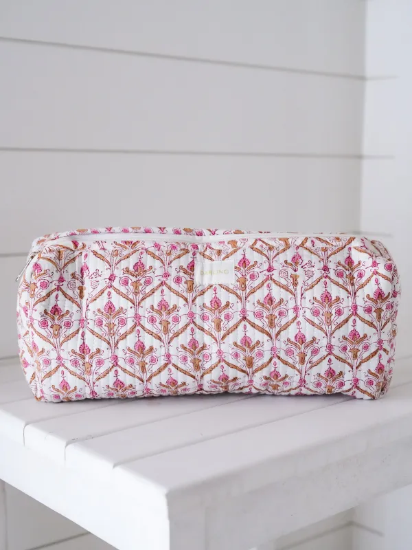 Quilted Hair Tool Bag - Wild Olive Blossom made by Darling