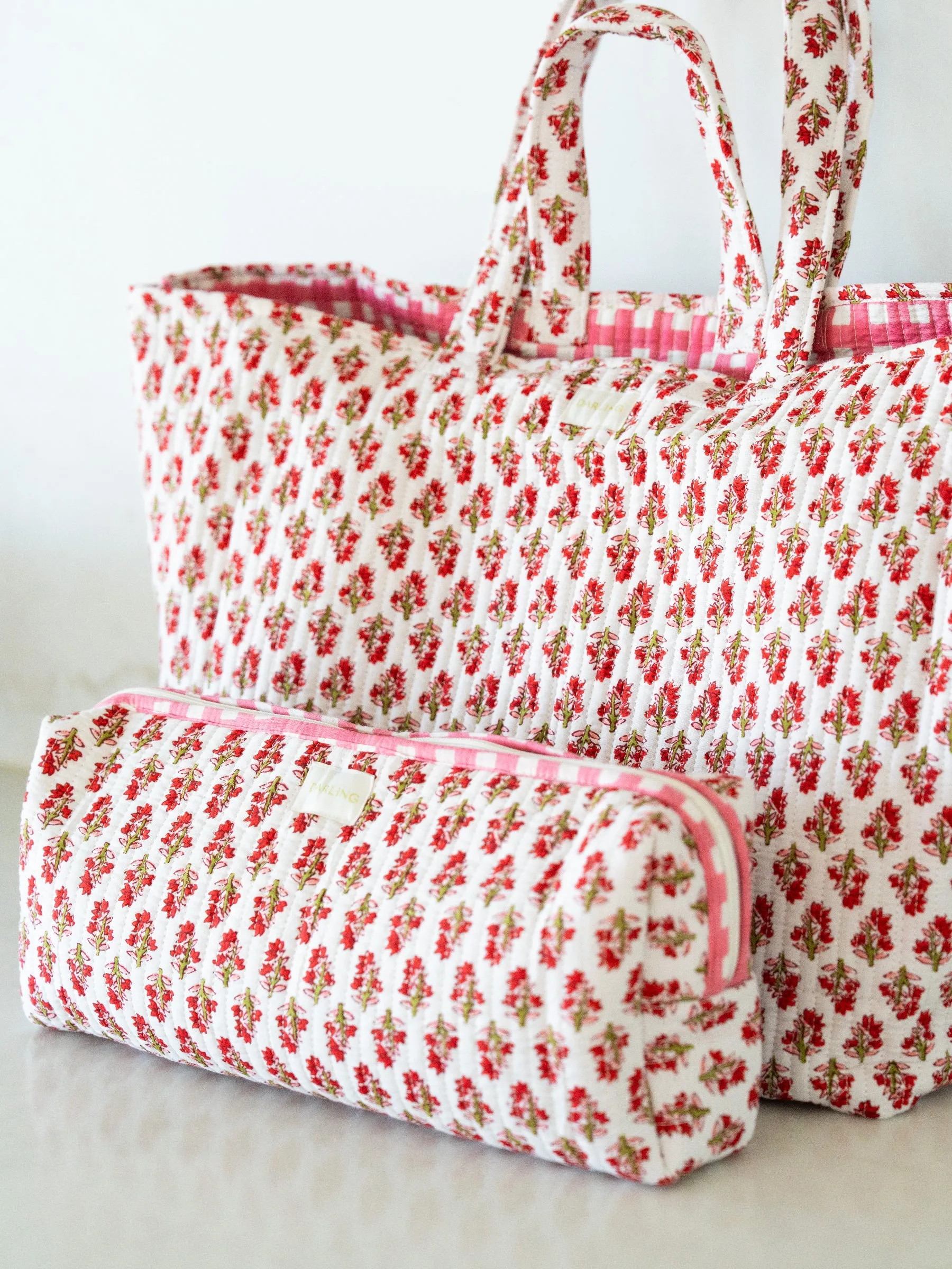 Darby Tote - Poinsetta Garden sold by Darling Loungewear product image thumbnail 4