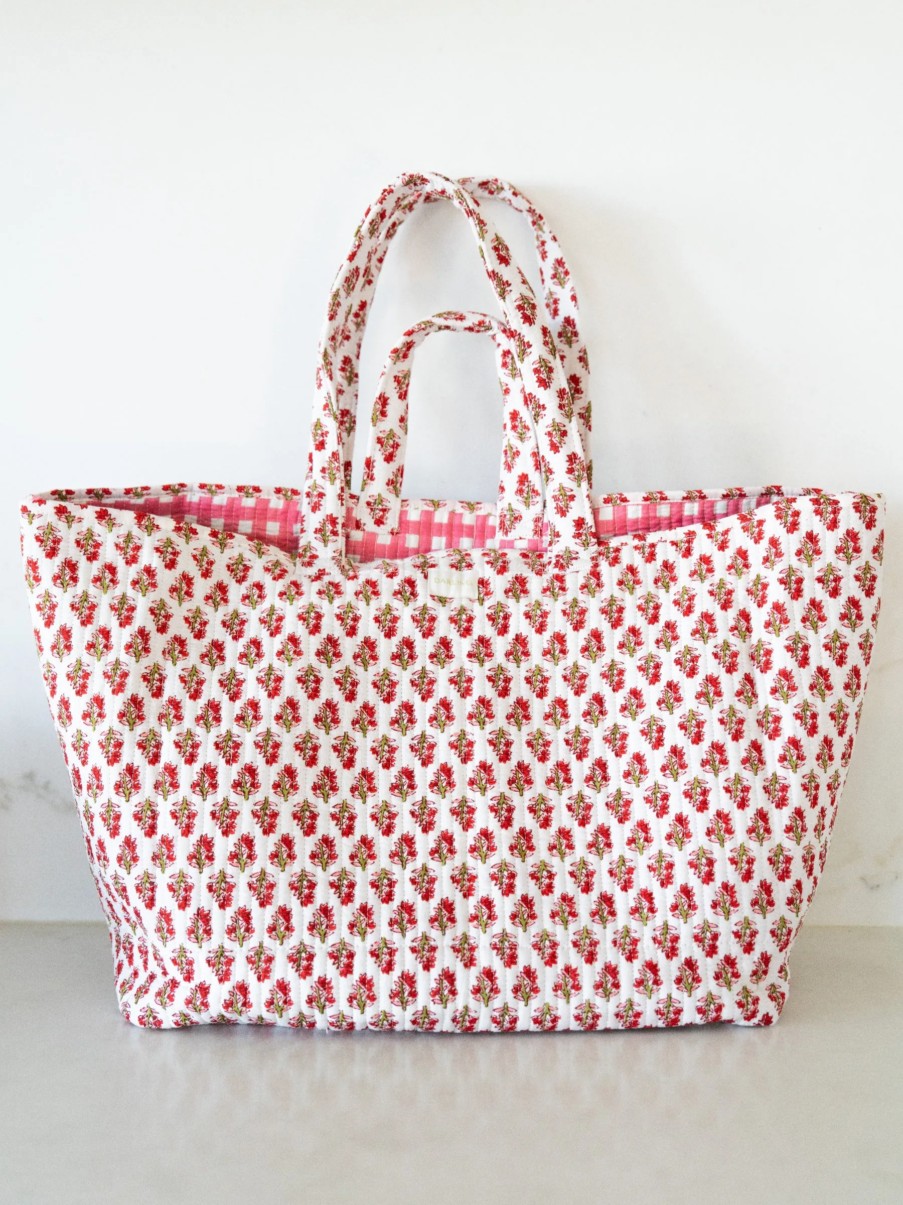Darby Tote - Poinsetta Garden sold by Darling Loungewear