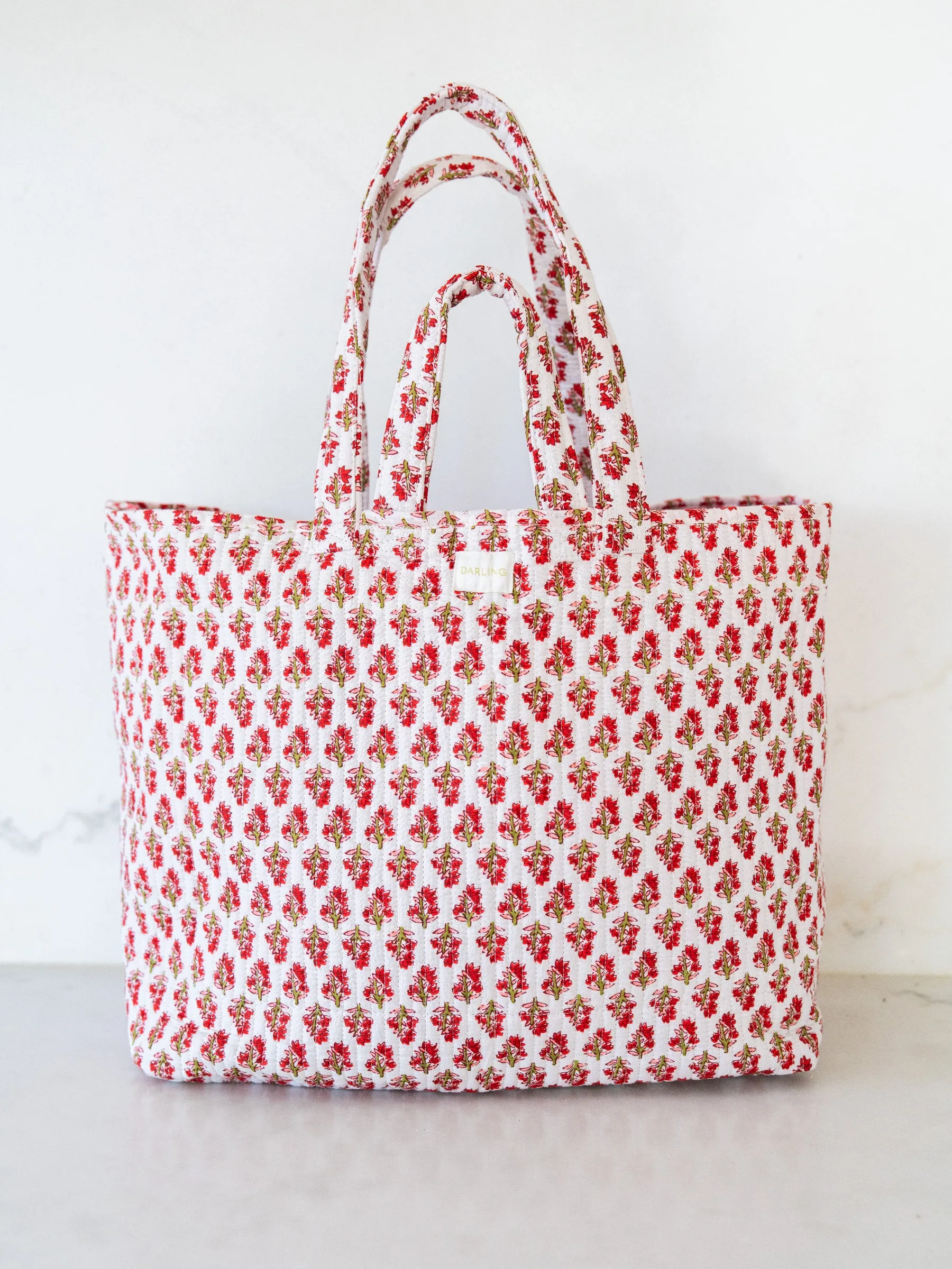 Darby Tote - Poinsetta Garden sold by Darling Loungewear product image thumbnail 3