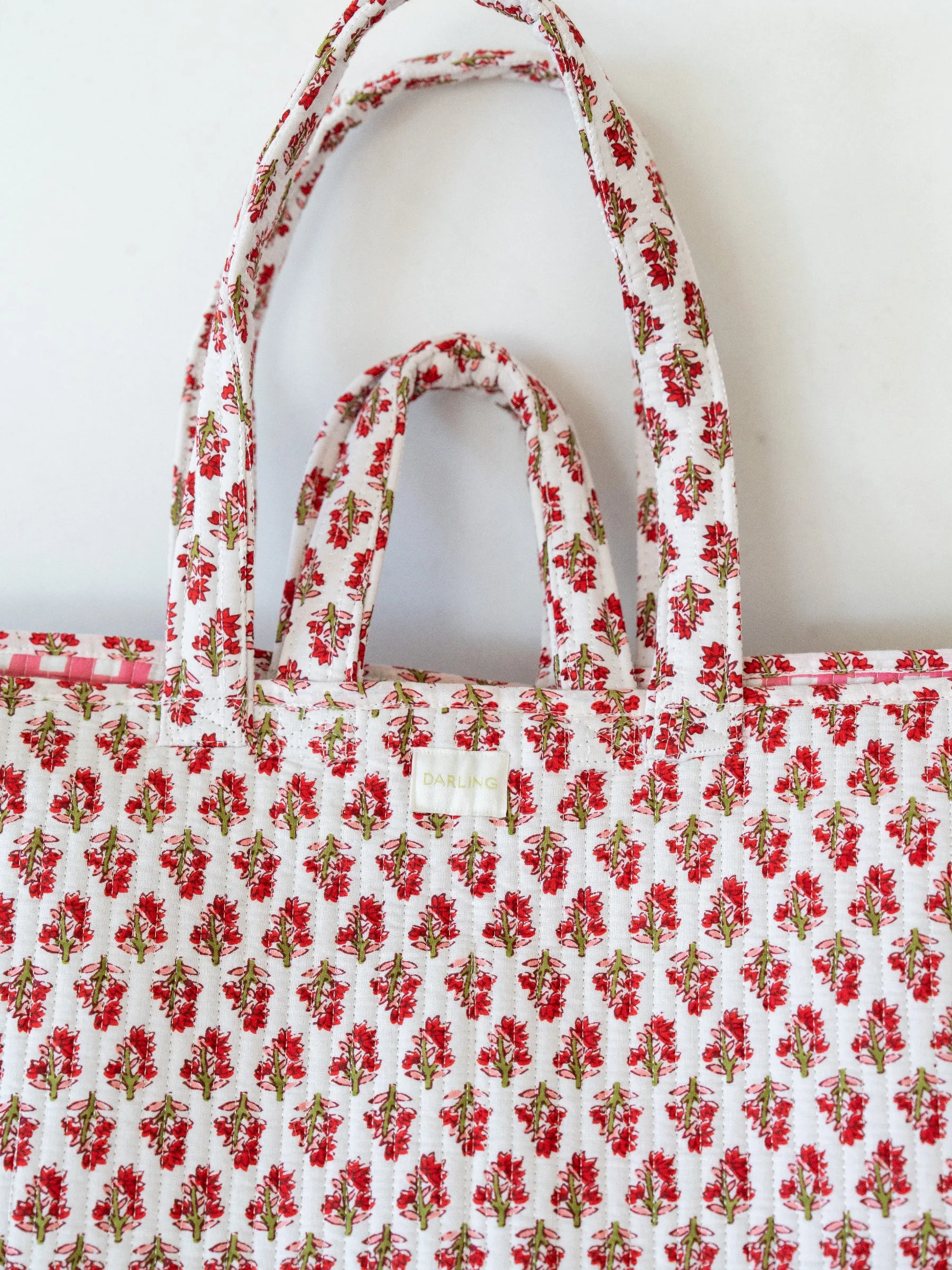 Darby Tote - Poinsetta Garden sold by Darling Loungewear product image thumbnail 5