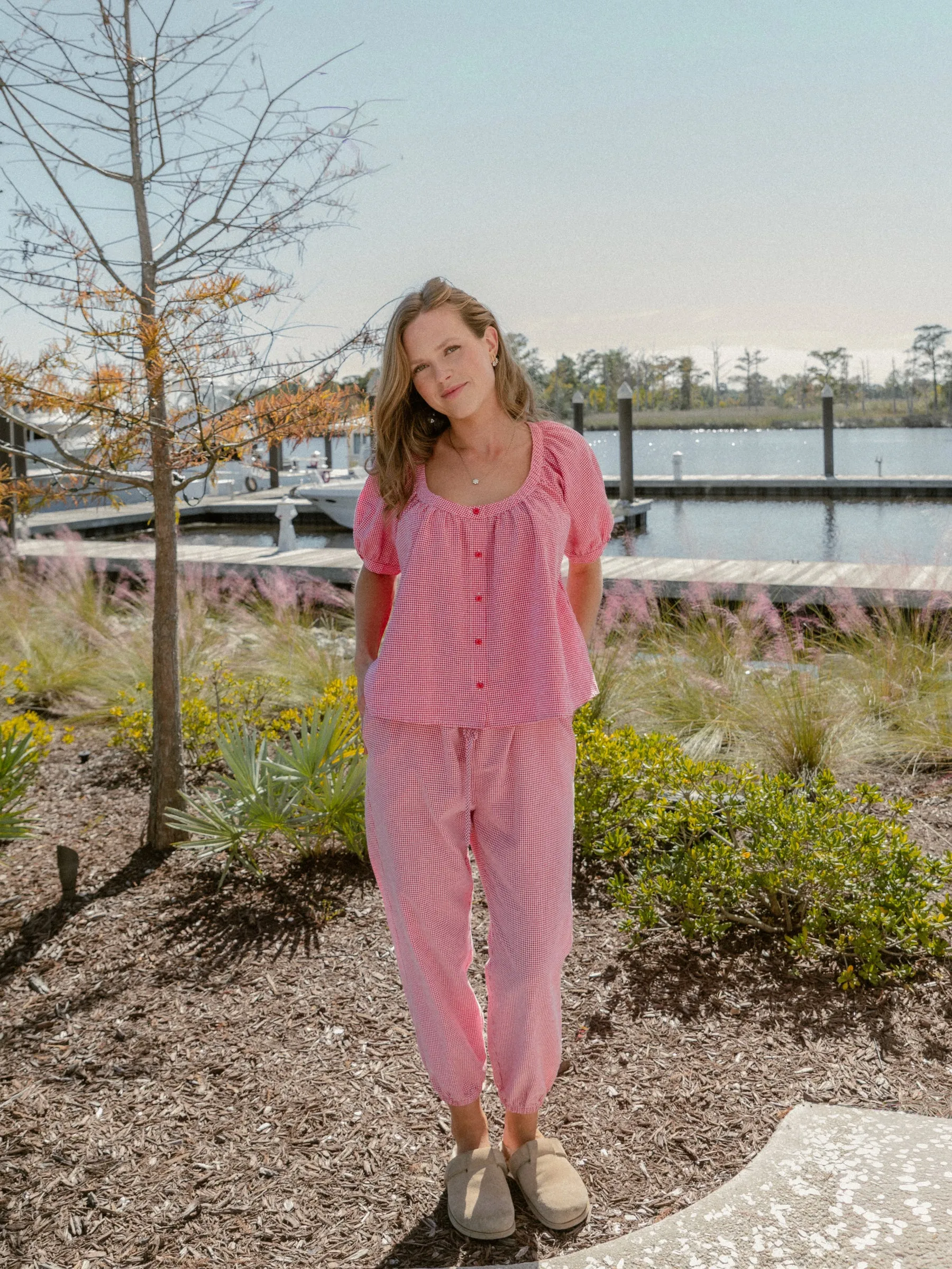 The Tate Set - Red Check sold by Darling Loungewear product image thumbnail 4