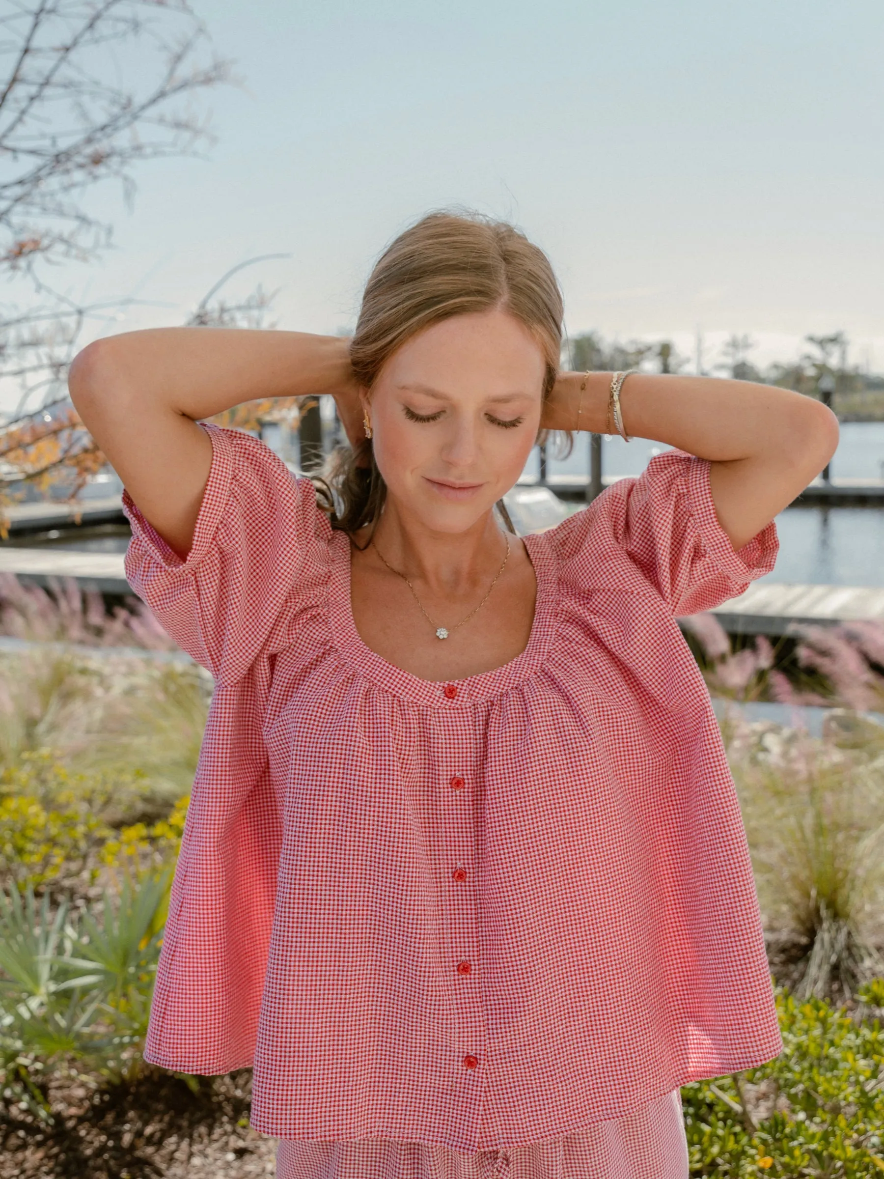 The Tate Set - Red Check sold by Darling Loungewear product image thumbnail 5