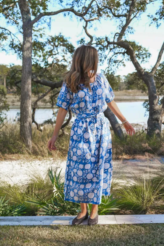 The Scotty Dress - Deep Blue Bloom made by Darling