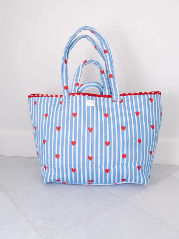 Darby Tote - Sweetheart Stripe sold by Darling Loungewear