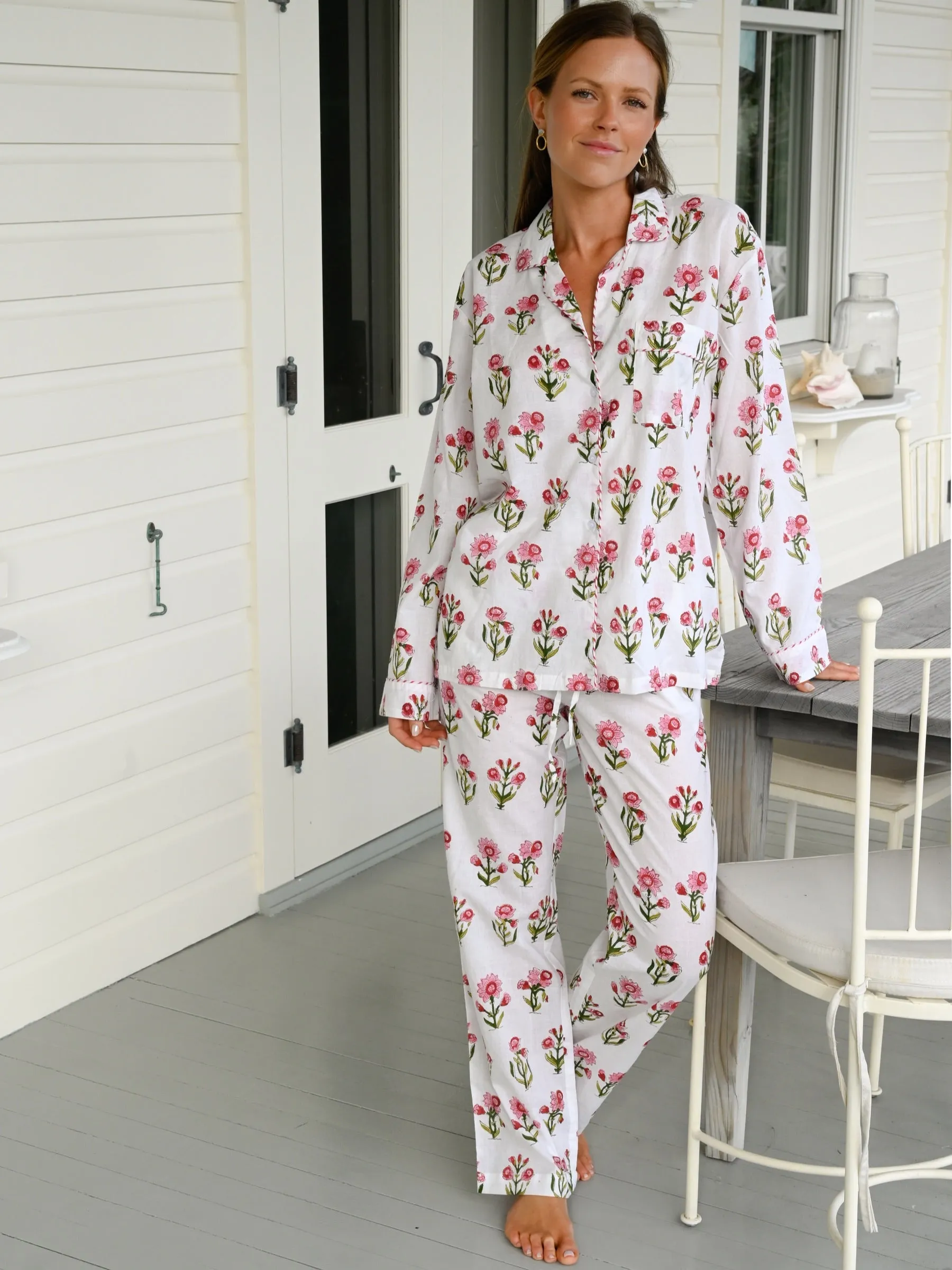 Cozy Pajama Set - Blush Daisy sold by Darling Loungewear