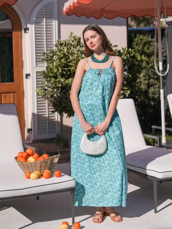 The Litsa Maxi - Turquoise Sea Floral made by Darling