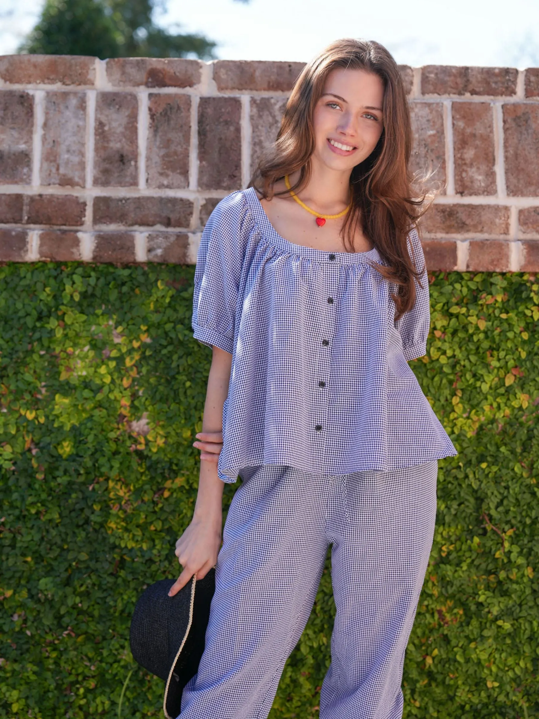 The Tate Set - Black Check sold by Darling Loungewear