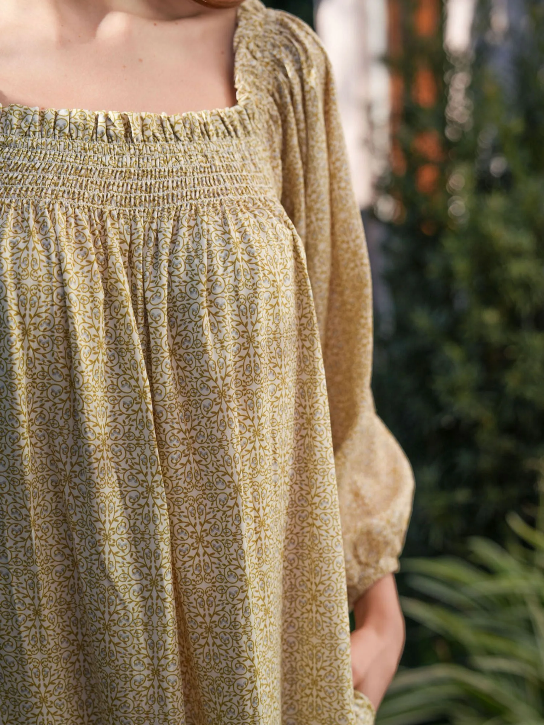 Hannah Dress - Golden Heirloom Vine sold by Darling Loungewear product image thumbnail 3
