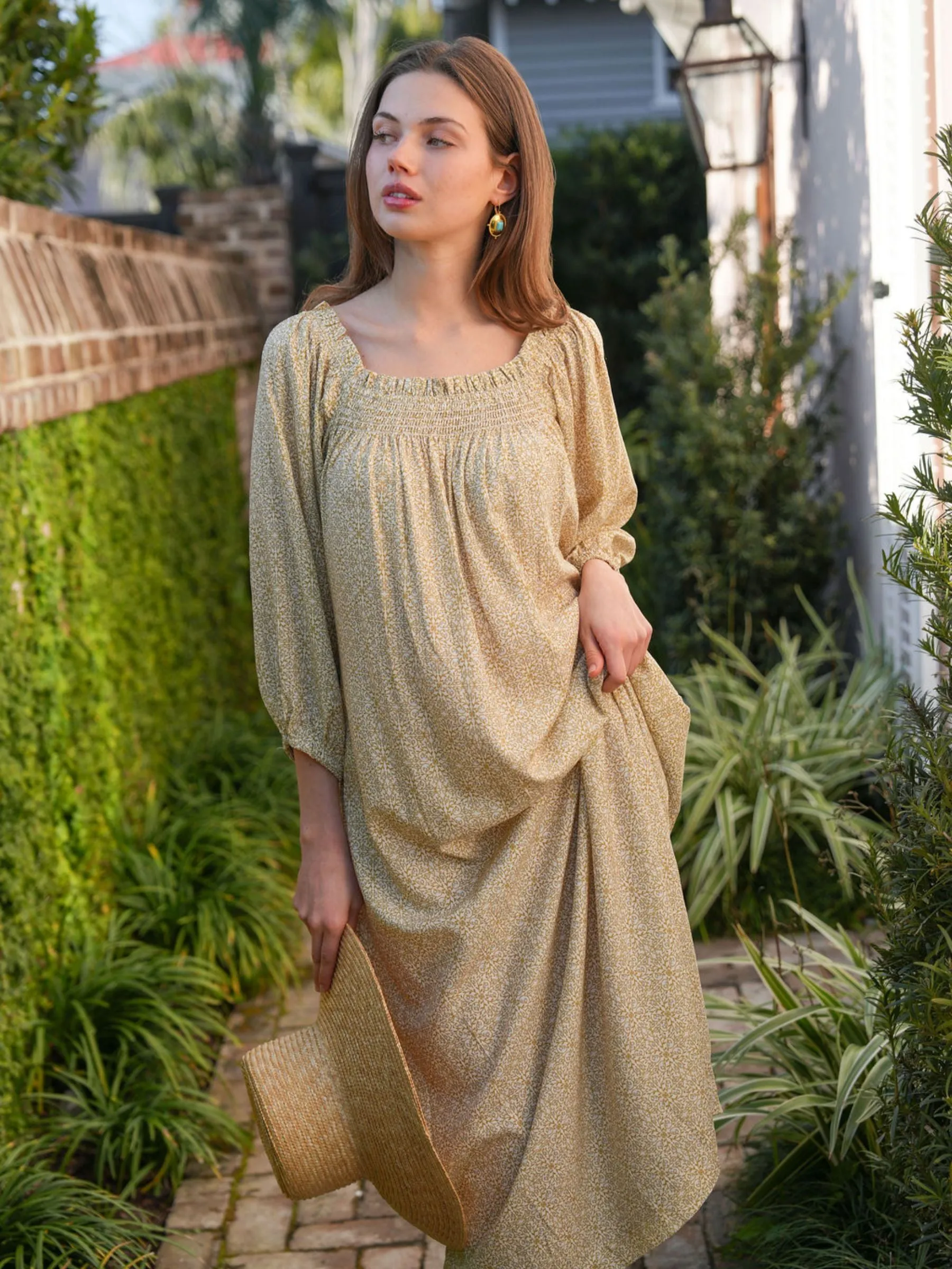 Hannah Dress - Golden Heirloom Vine sold by Darling Loungewear product image thumbnail 5
