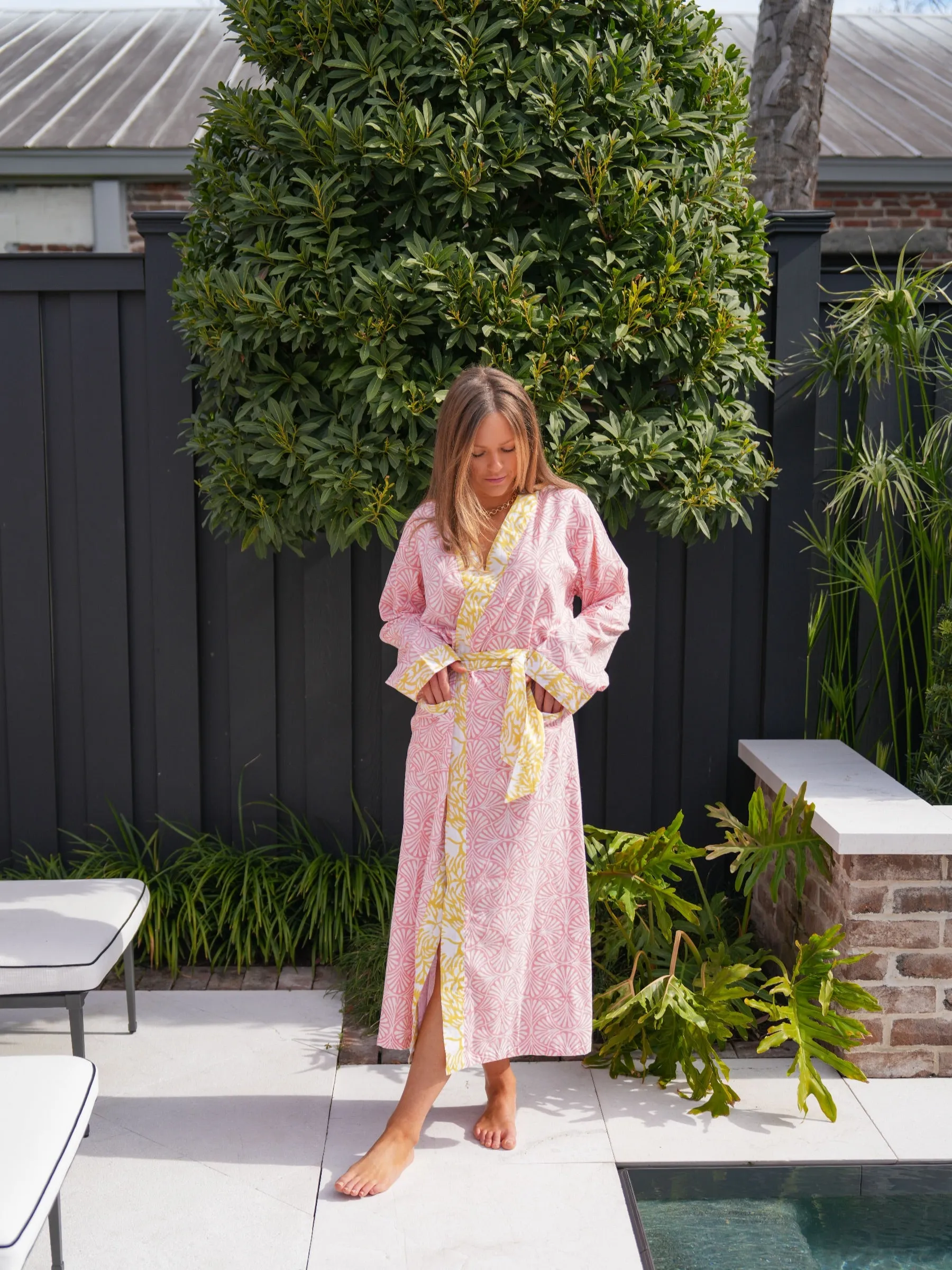 Lounge Robe - Pink Lemonade sold by Darling Loungewear product image thumbnail 4