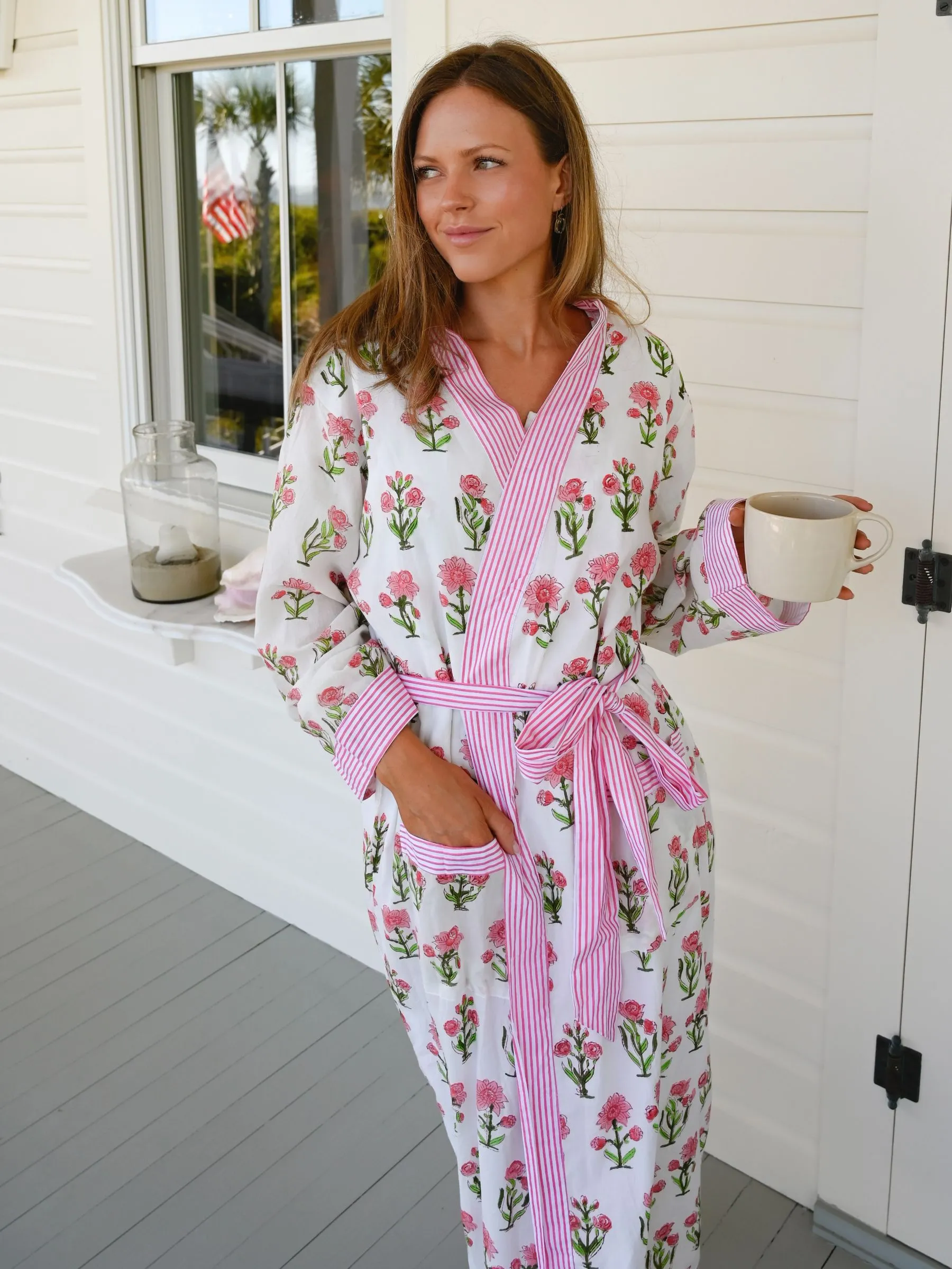 Lounge Robe - Blush Daisy sold by Darling Loungewear product image thumbnail 3