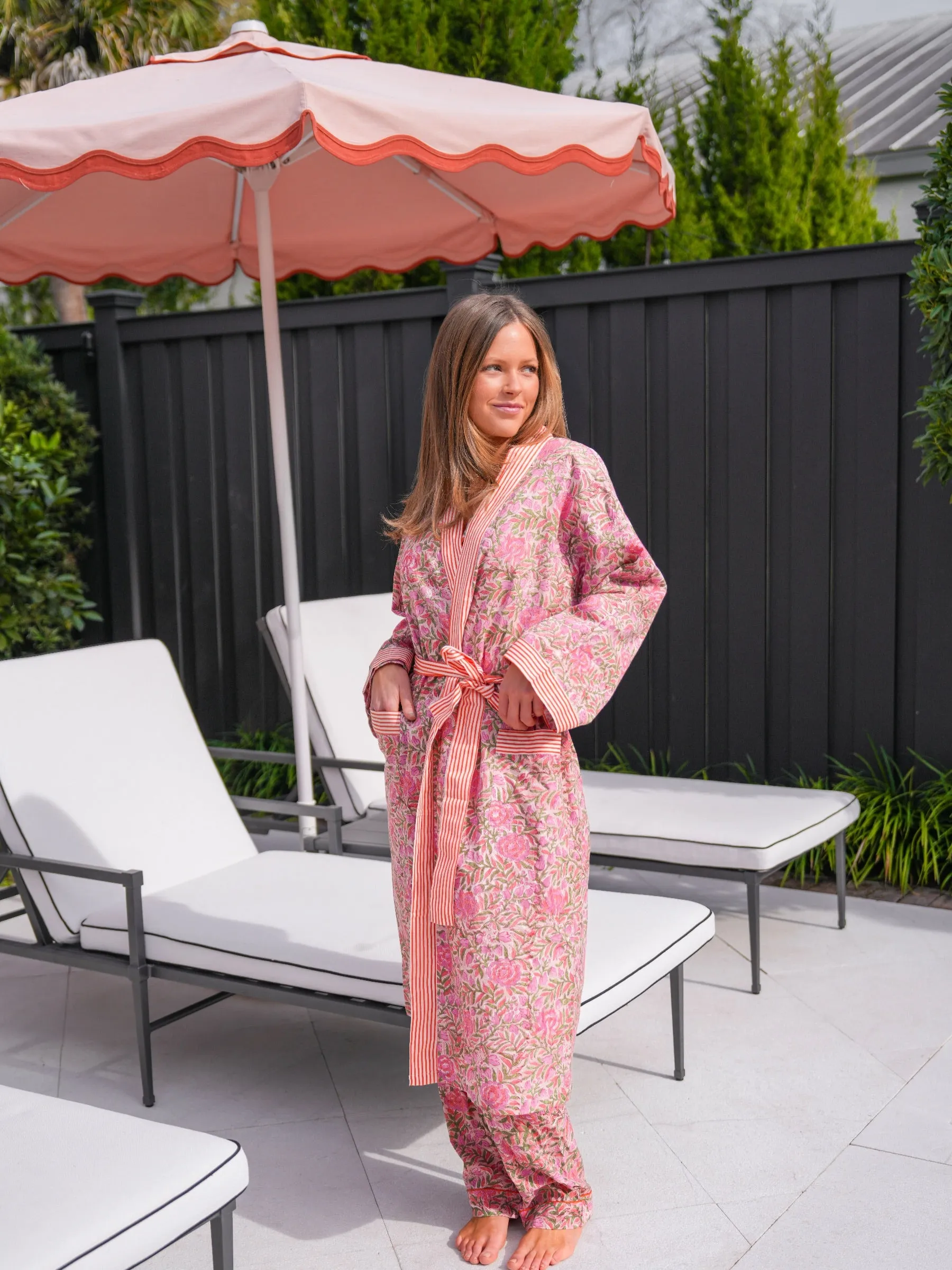 Lounge Robe - Coral Canopy sold by Darling Loungewear