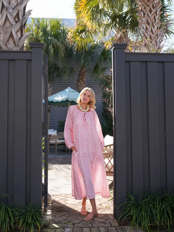 Christopher Maxi Dress - Pink Sherbert Bouquet made by Darling