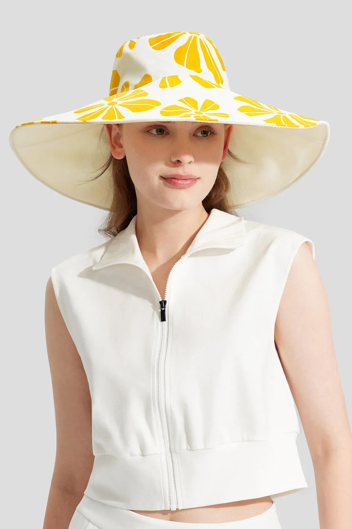 Flora - Women's Reversible Sun Hat with Floral Design UPF50+ sold by Beneunder product image thumbnail 2