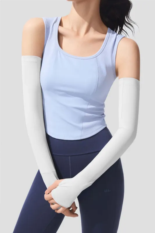 Dual - Women's Two-Way Finger Hole Sun Sleeves UPF150+ sold by Beneunder