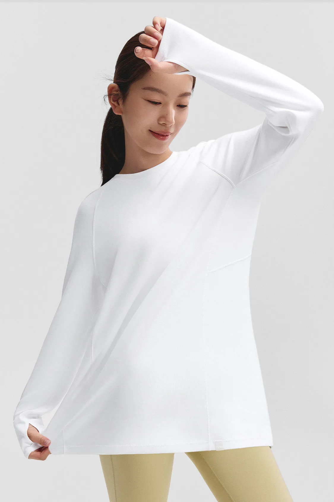 GoPod – Women’s Stretch Cotton Long-Sleeve T-Shirt sold by Beneunder product image thumbnail 2