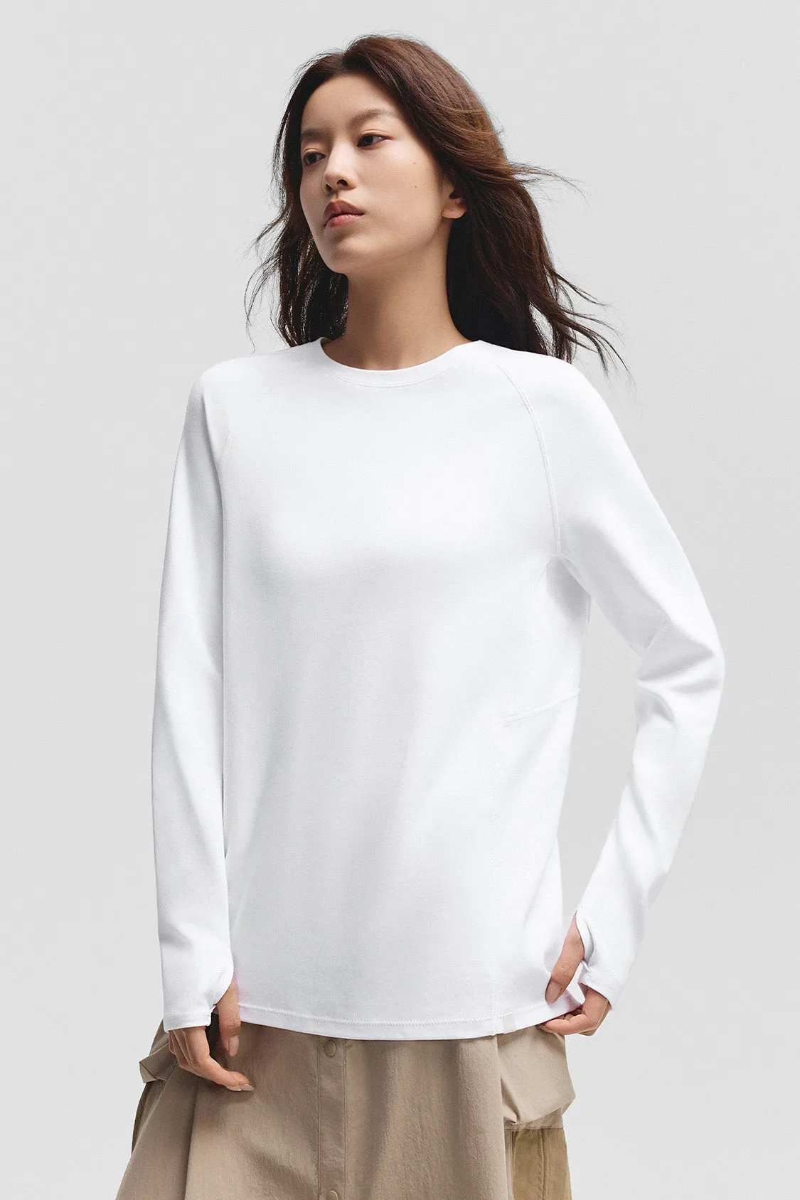 GoPod – Women’s Stretch Cotton Long-Sleeve T-Shirt sold by Beneunder