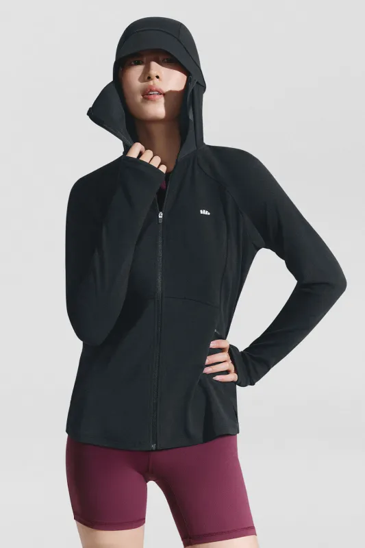 WindGlow – Women’s Windproof UV Protection Sport Jacket  with Hood UPF50+ sold by Beneunder