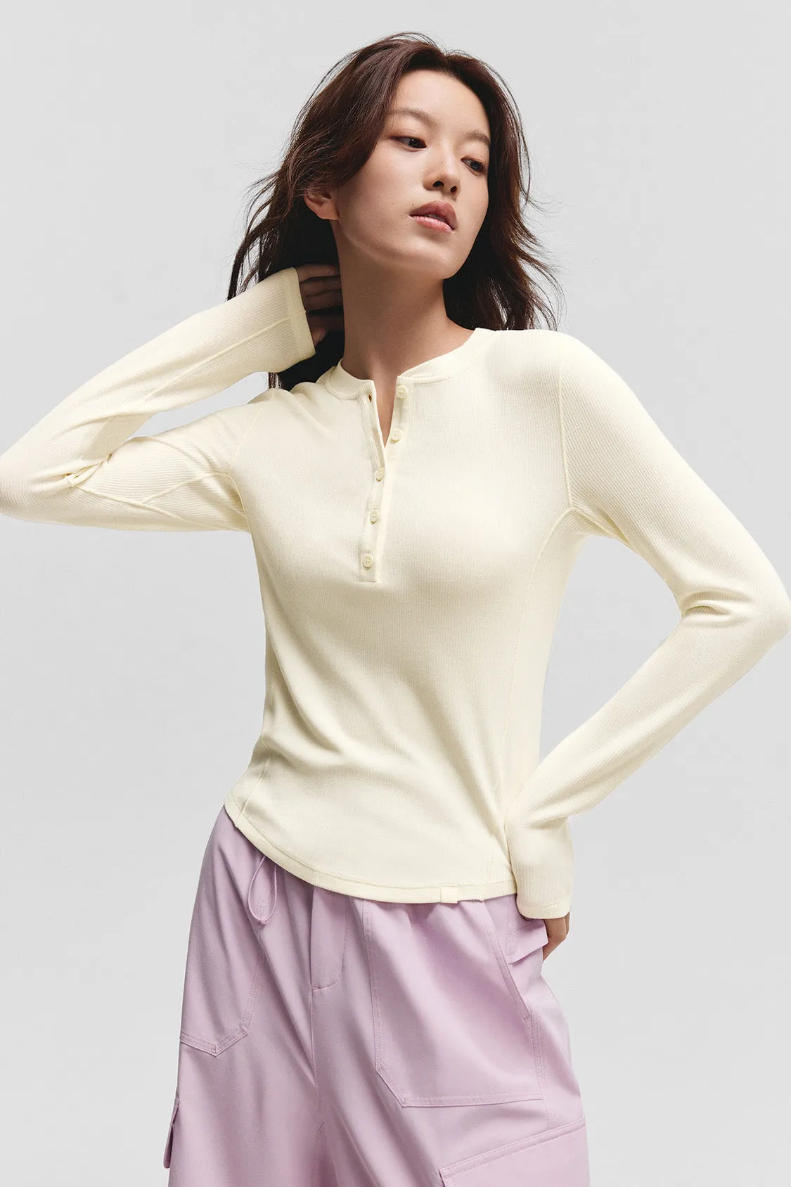 HenleyHaven – Women’s Henley Base Layer Long Sleeve Shirt sold by Beneunder product image thumbnail 2