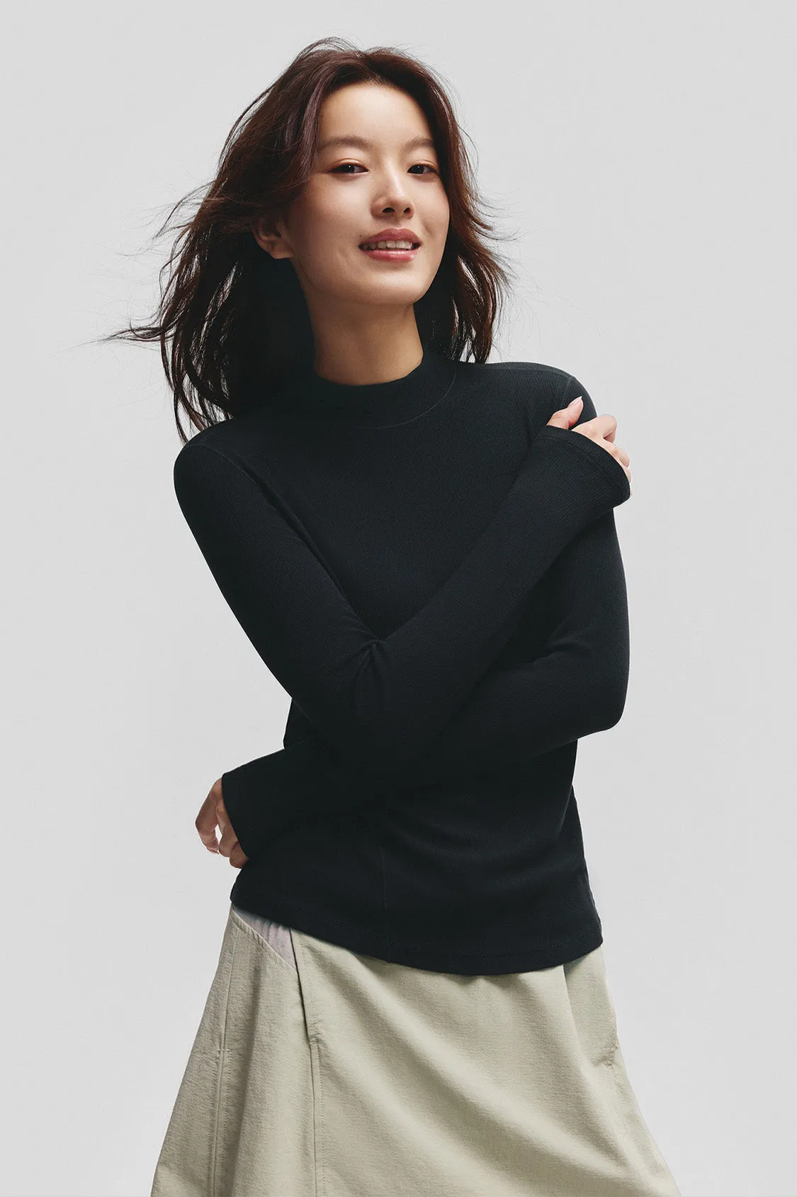 Women's Mock-Neck Base Layer Top (Light Warmth) SF026 sold by Beneunder