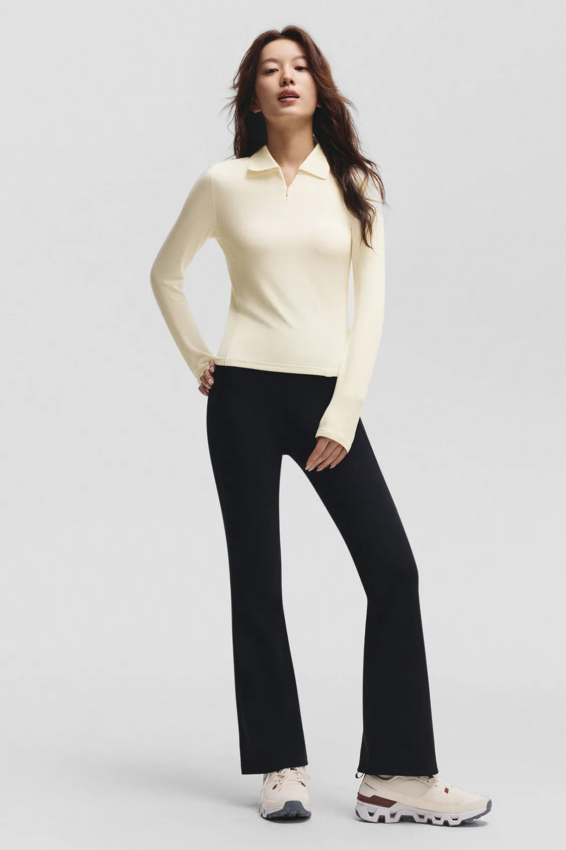 UrbanPolo – Women’s Zip Polo Long Sleeve Top sold by Beneunder product image thumbnail 2