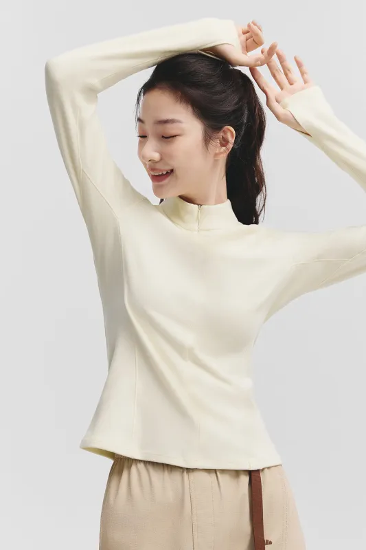GlacierZip – Women’s Medium-Warmth Half-Zip Fleece Base Layer sold by Beneunder