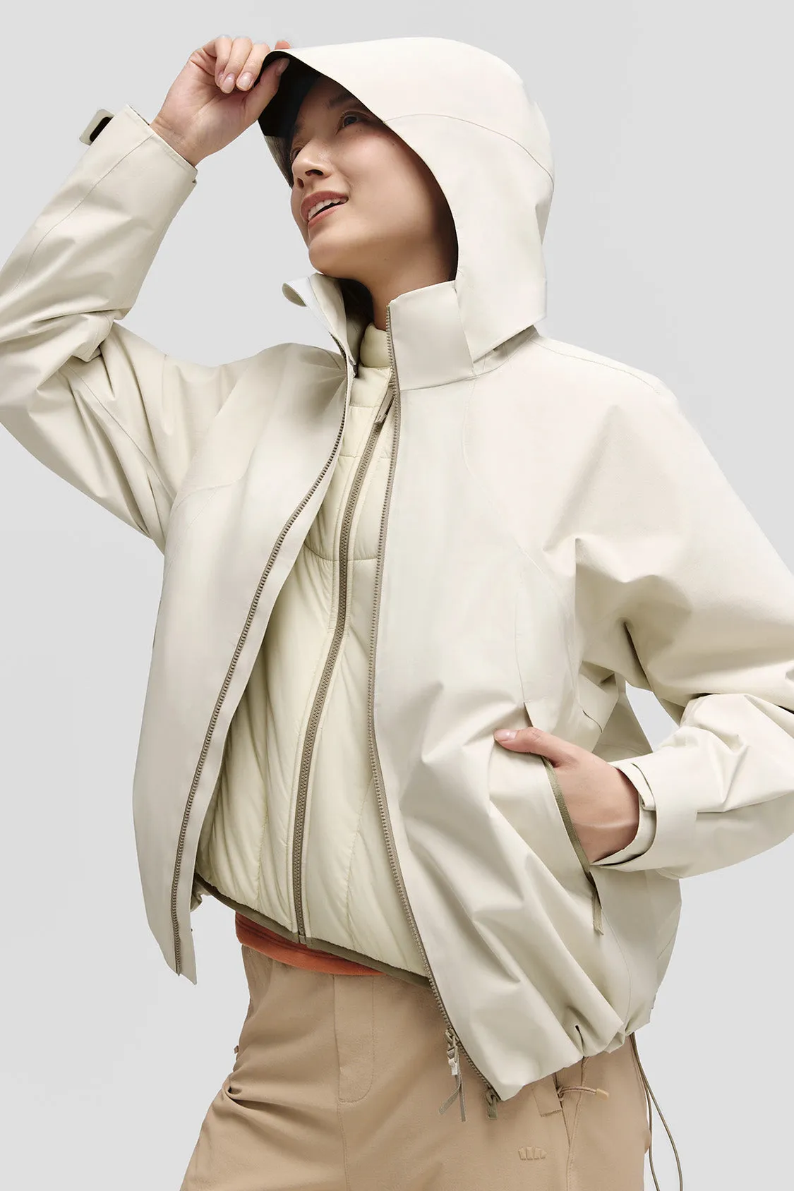 PeakFlex – Women’s Stretch Insulated Shell Jacket (Removable Hood, Warm Liner) sold by Beneunder