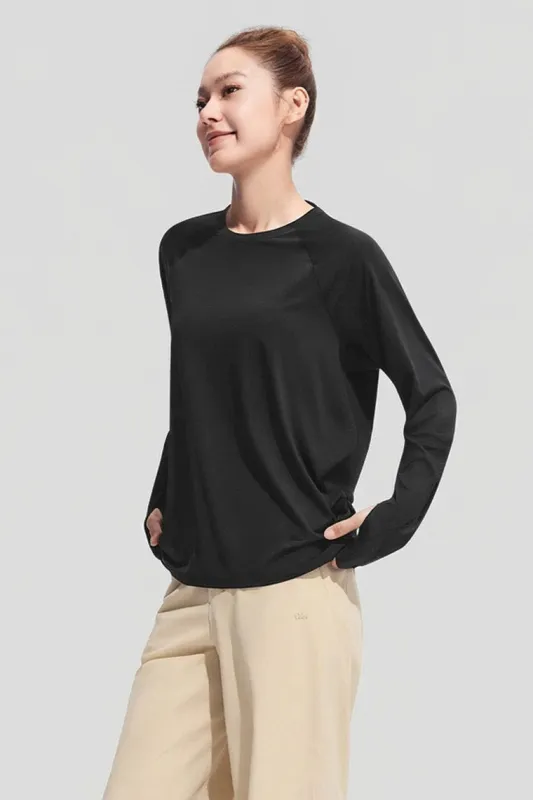 Women's Breathable Sun Protection Long-Sleeve Tee UPF 50+ AS001 made by Beneunder